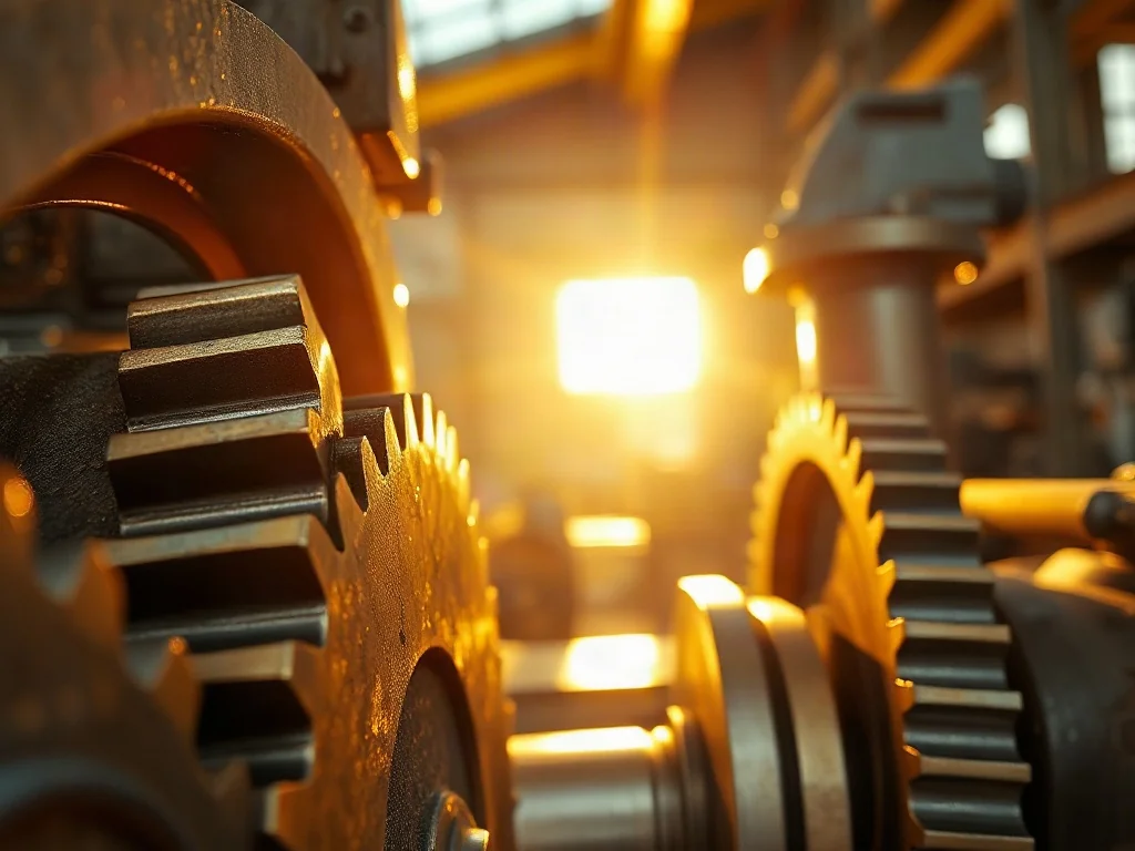 Zbliżenie na precyzyjny mechanizm zębaty, symbolizujący trwałość i solidność w kontekście wydłużania cyklu życia produktu.